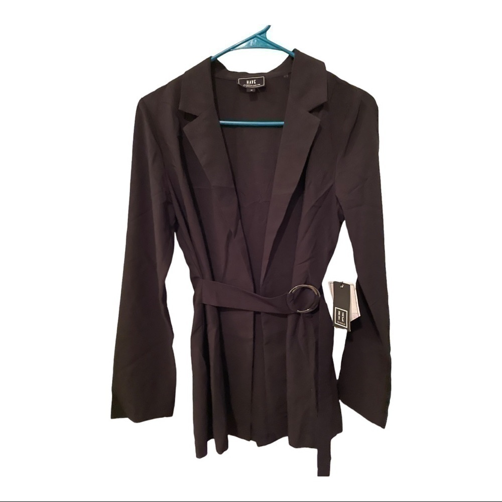 HAVE front tie shirt black